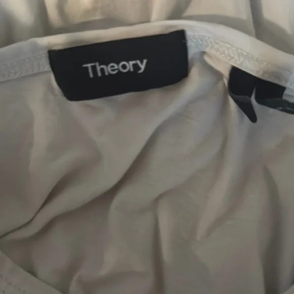 Theory Men’s Precise Pima Cotton Tee in Vapor Grey size S - Picture 10 of 12